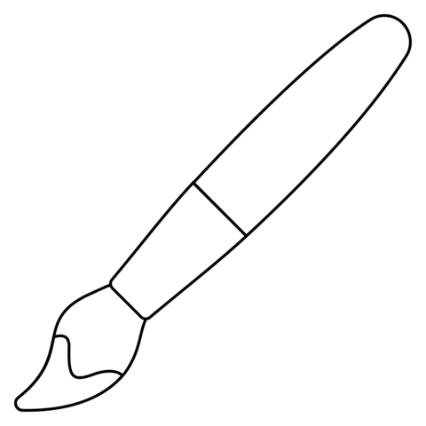Paintbrush emoji coloring page free printable coloring pages