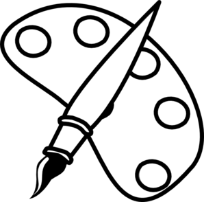 Paint brush clip art black and white clipart panda