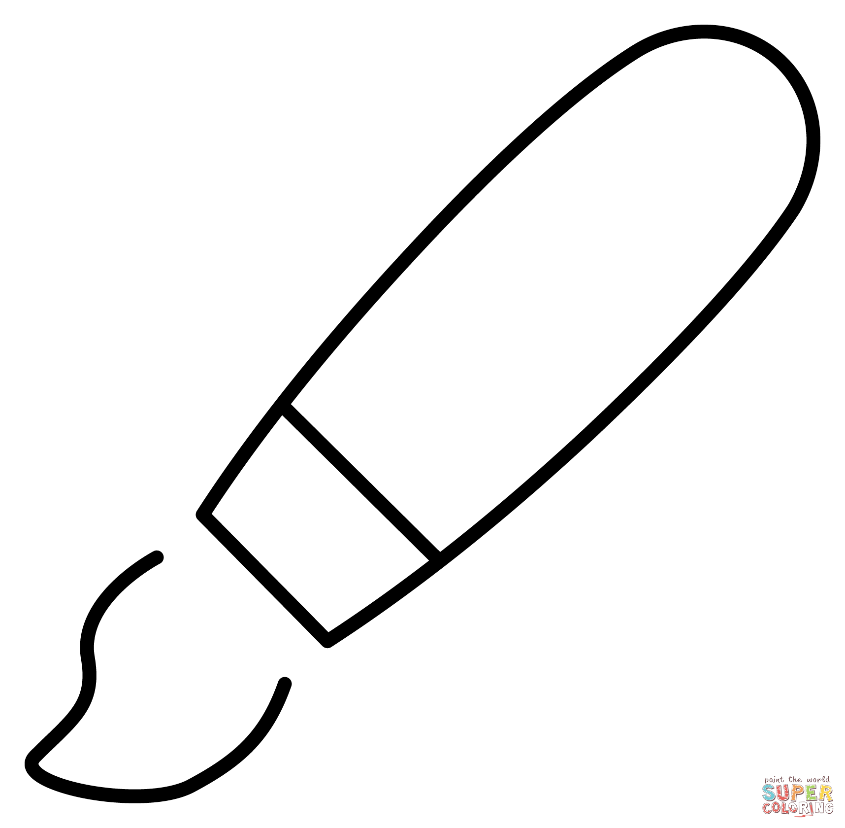 Paintbrush emoji coloring page free printable coloring pages