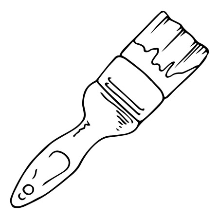Paintbrush paint coloring page cliparts stock vector and royalty free paintbrush paint coloring page illustrations