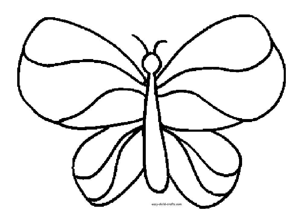 Easy butterfly coloring pages printables
