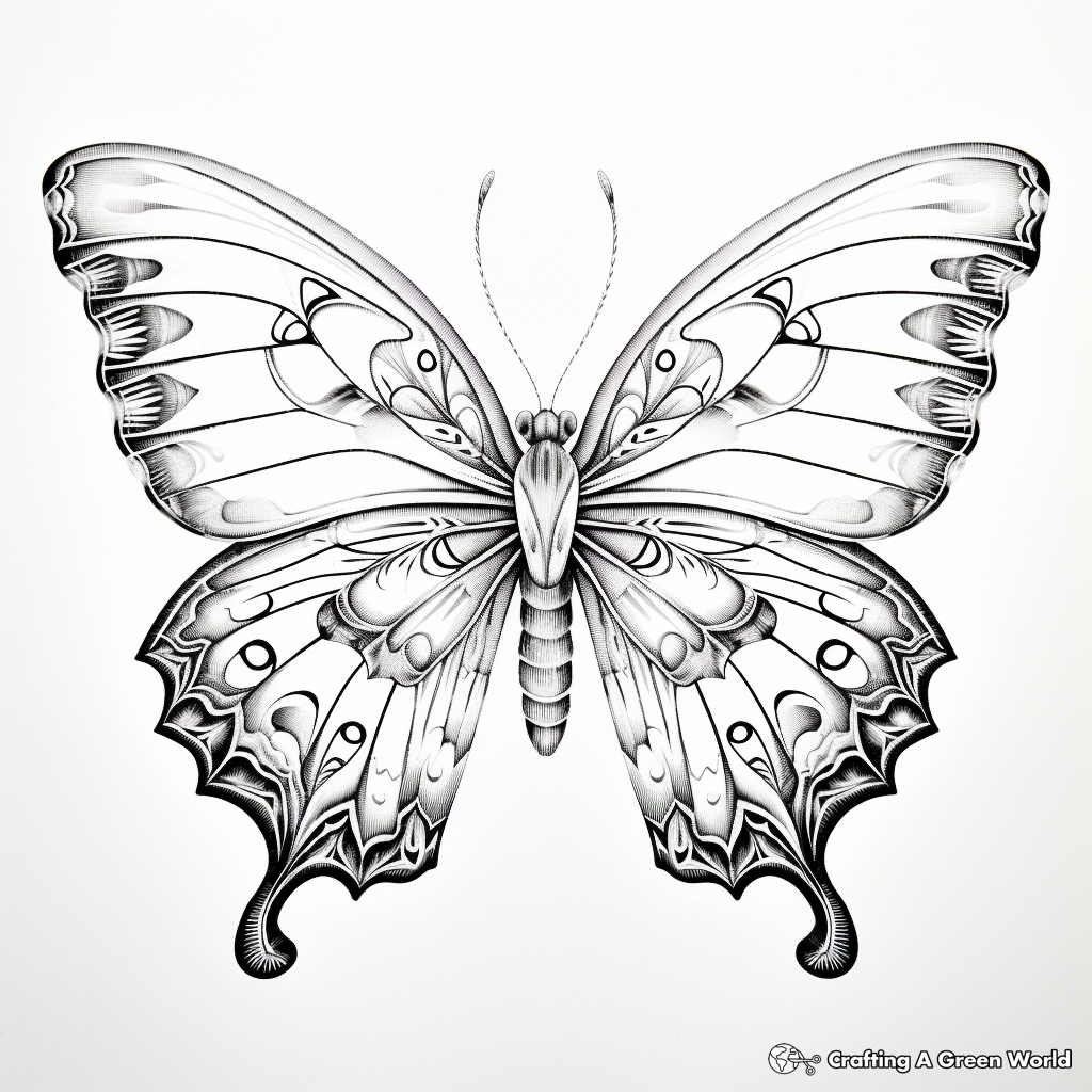 Painted lady butterfly coloring pages