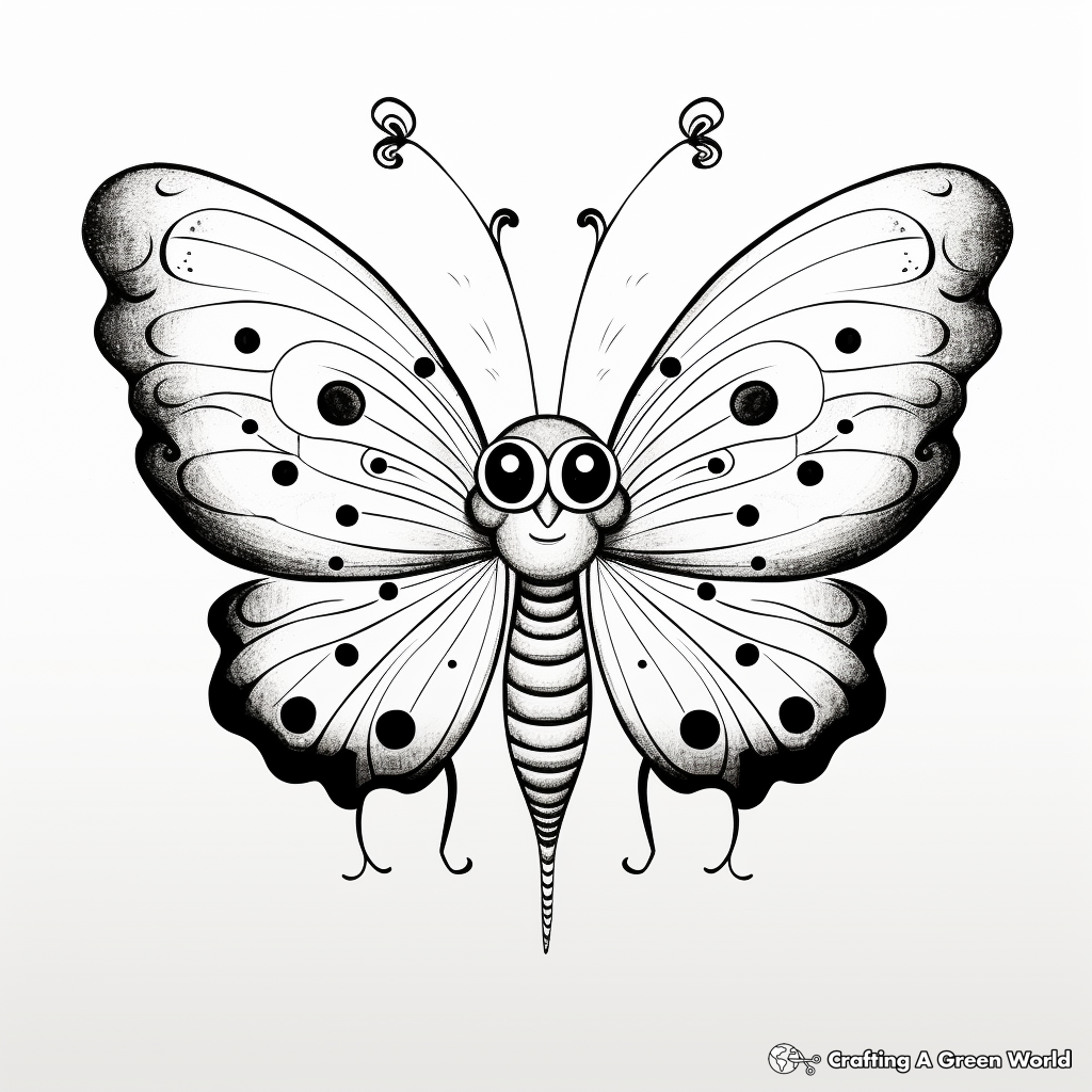 Painted lady butterfly coloring pages