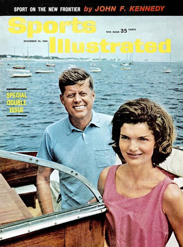John f kennedy and jackie kennedy sports illustrated cover art print by sports illustrated