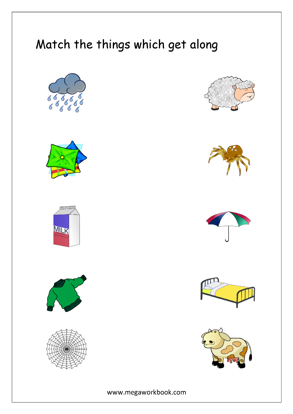 Things that go together worksheets