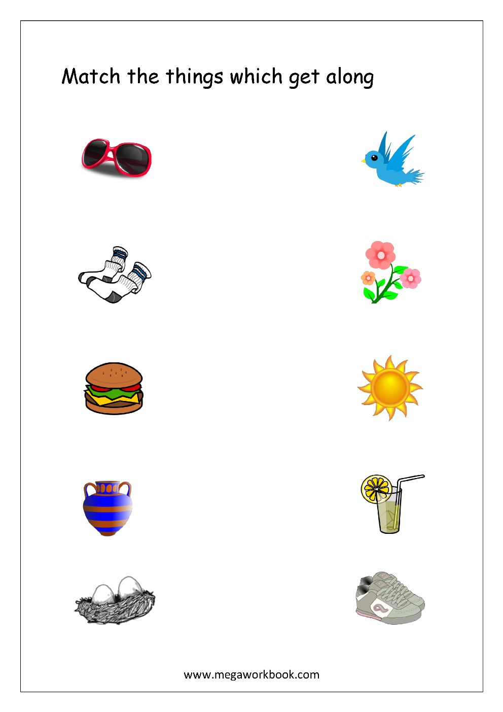 Things that go together worksheets