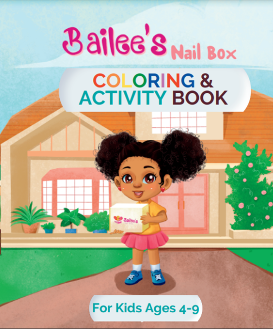 Bailees nail box coloring activity book