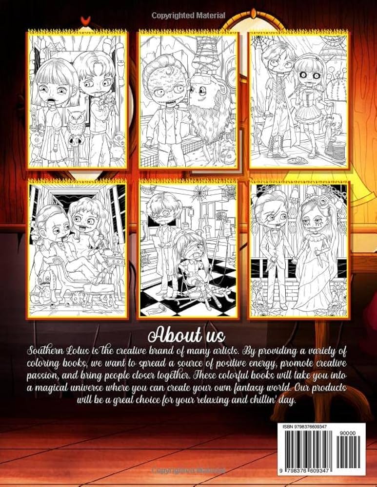 Weird couple coloring book scary and haunting illustrations pages bizarre colored papers to explore horror imagination worlds relaxation activity gifts for adults girls teens lotus southern books