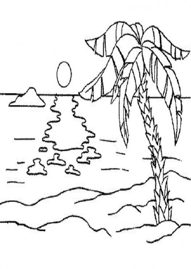 Paisajes para dibujar para colorear e beach coloring pages summer coloring pages coloring pages