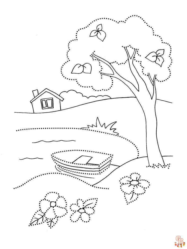 Printable landscape coloring pages for kids