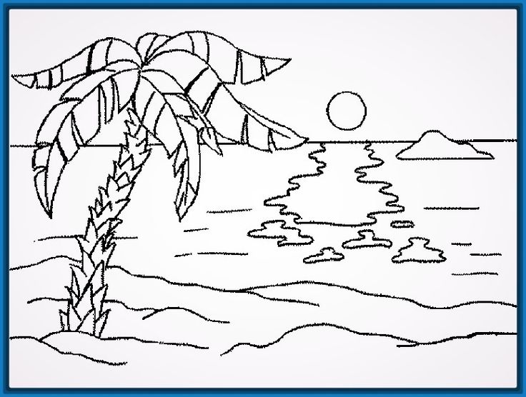 Dibujos faciles y lindos de paisajes beach coloring pages coloring pages coloring pages nature