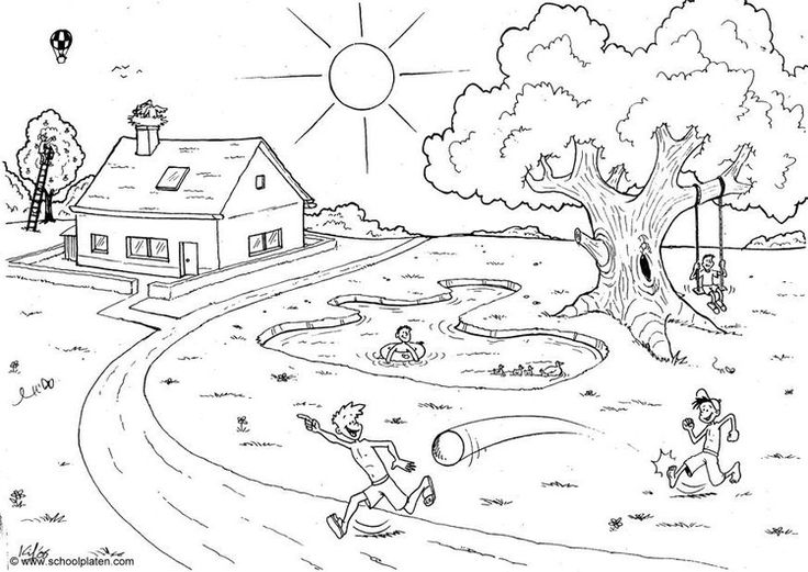 Coloring page b summer paisaje para colorear dibujos para colorear dibujos para colorear paisaj