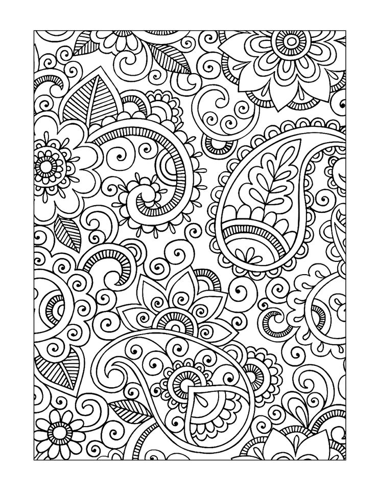 Printable coloring pages paisley coloring pages printable coloring pages pattern coloring pages