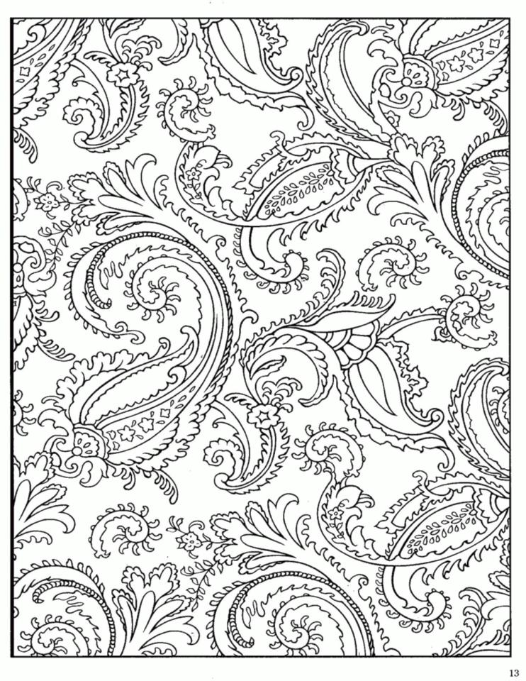 Get this adult coloring pages paisley free psd