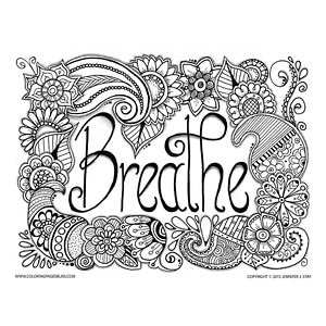 Breatheâ flowers paisley free coloring page
