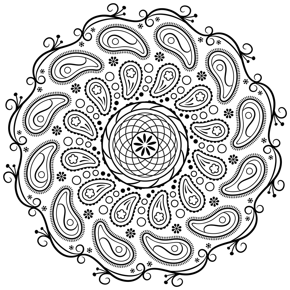 Paisley coloring page