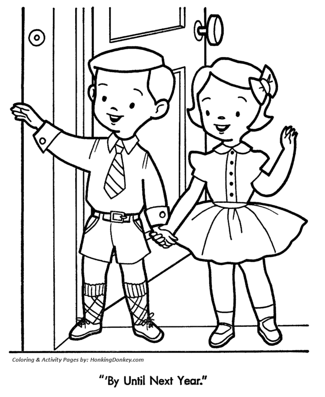 Christmas party coloring pages