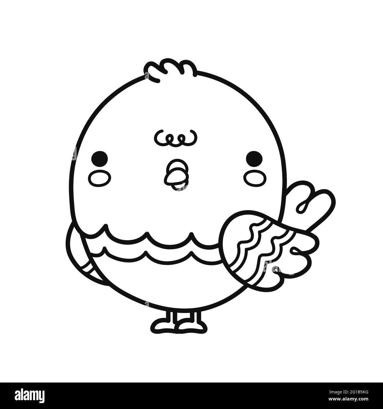 Pãjaro bebã imãgen vectorial de stock
