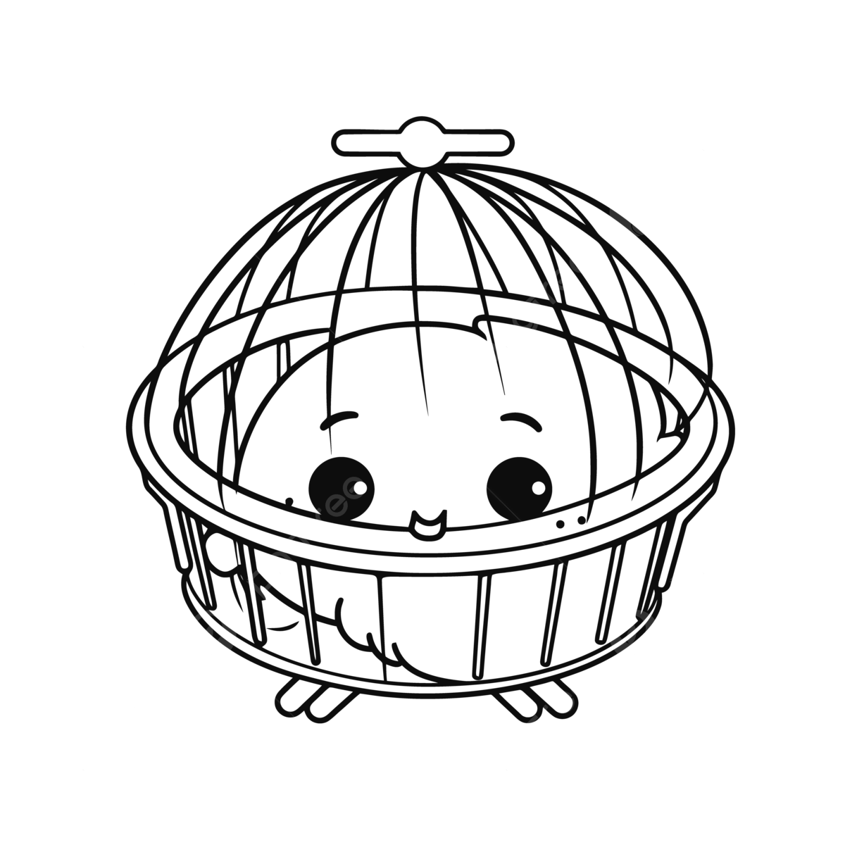 Pãjaro bebã en una jaula para colorear dibujo de quema de pãgina vector png dibujos dibujo trampa dibujos quema de trampa dibujos boceto de trampa png y vector para dcargar gratis