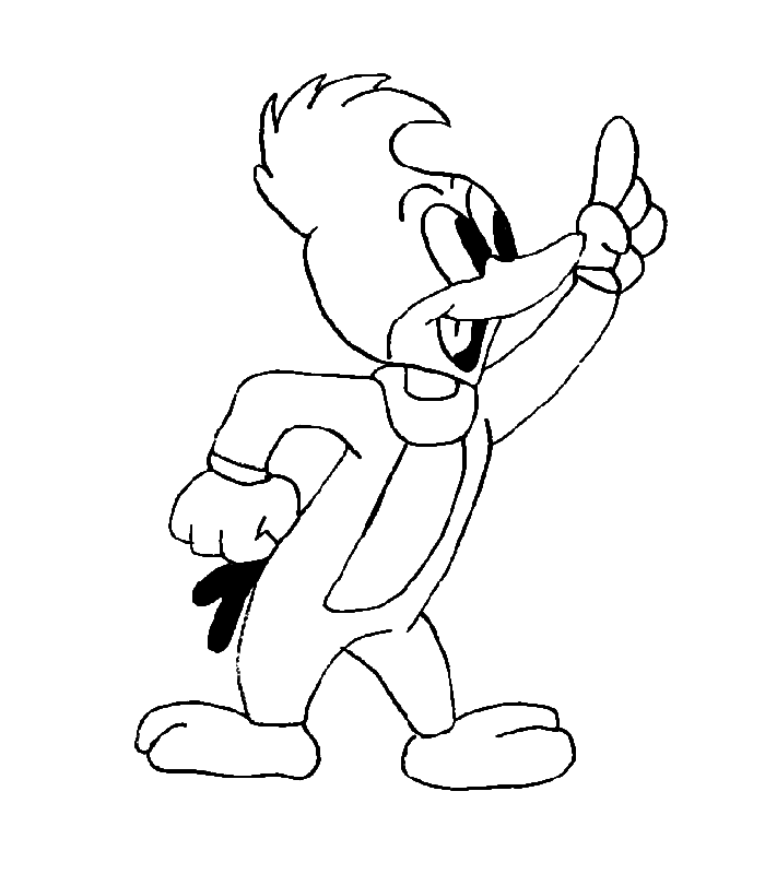 Pajaro loco para colorear
