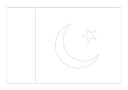 Pakistan flag coloring
