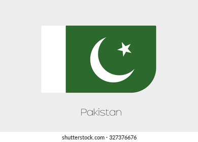Illustration flag name country pakistan stock vector royalty free