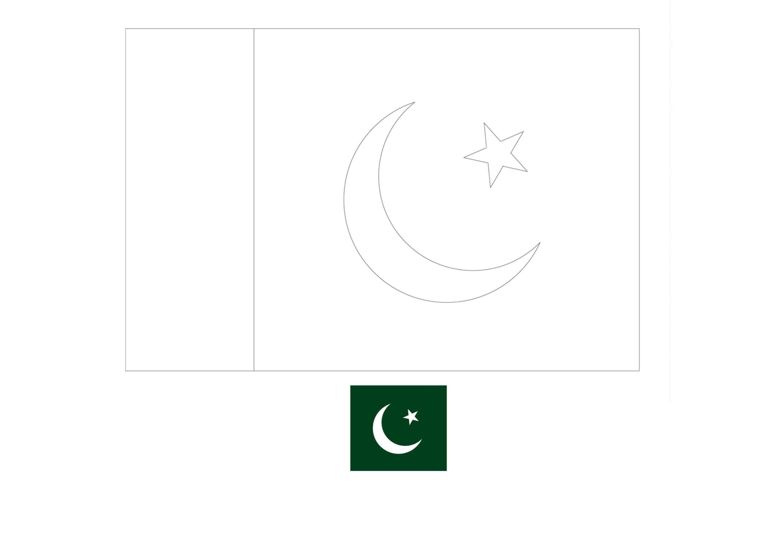 Pakistan flag coloring page flag coloring pages pakistan flag coloring pages