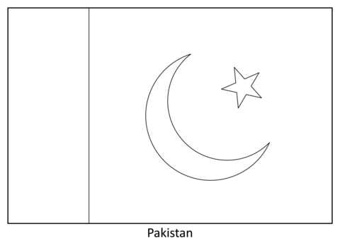 Flag of pakistan coloring page free printable coloring pages