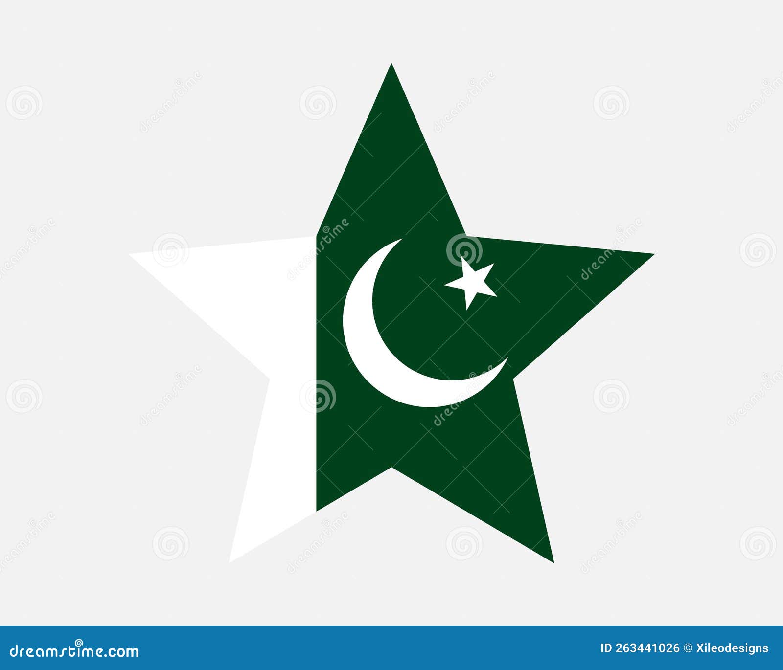 Pakistan star flag pakistani star shape flag stock vector