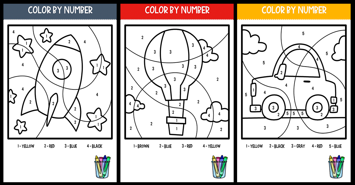 Colorea por nãºmeros en inglãs para aprender los colores