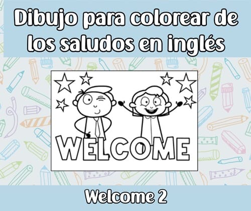 Dibujos para colorear de saludos en inglãs apuntes de inglãs
