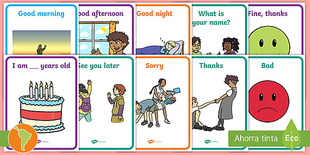 Posters saludos en inglãs
