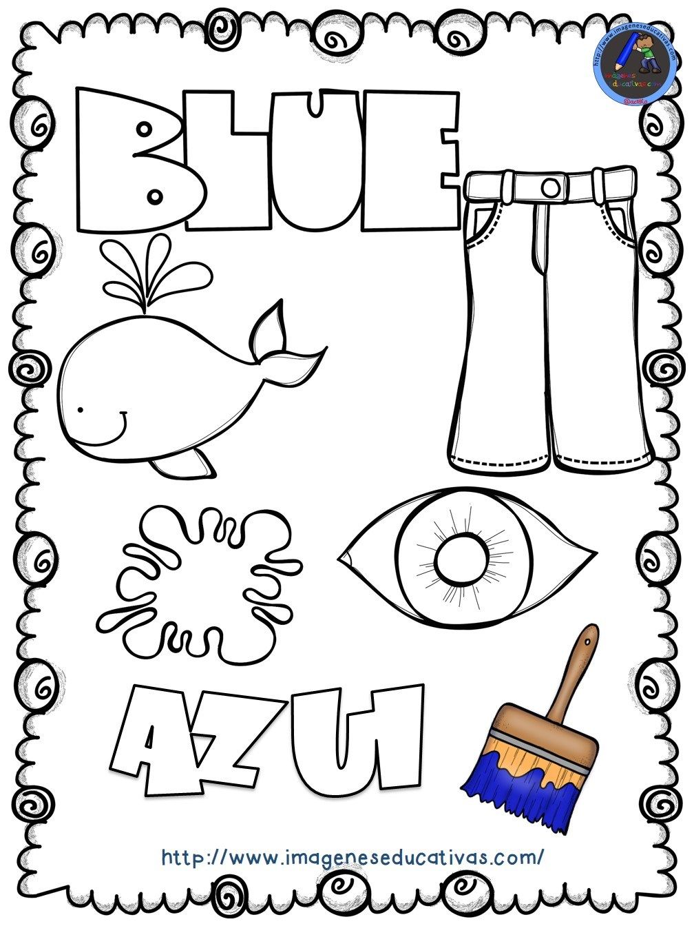 Mi libro de los colores para colorear ingles para preescolar colores en ingles libro de colores