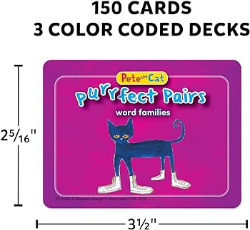 Edupress pete the cat purrfect pairs game word families ep