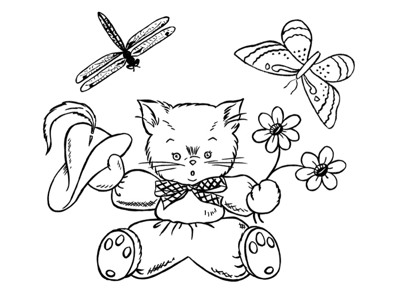 Cat coloring pages