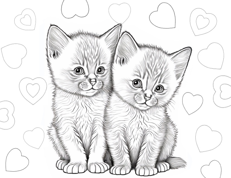 Cat coloring pages