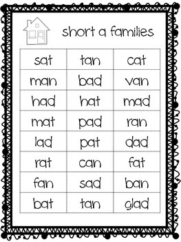 Short a word sort by janelle pegram glitter and gold teaching tpt