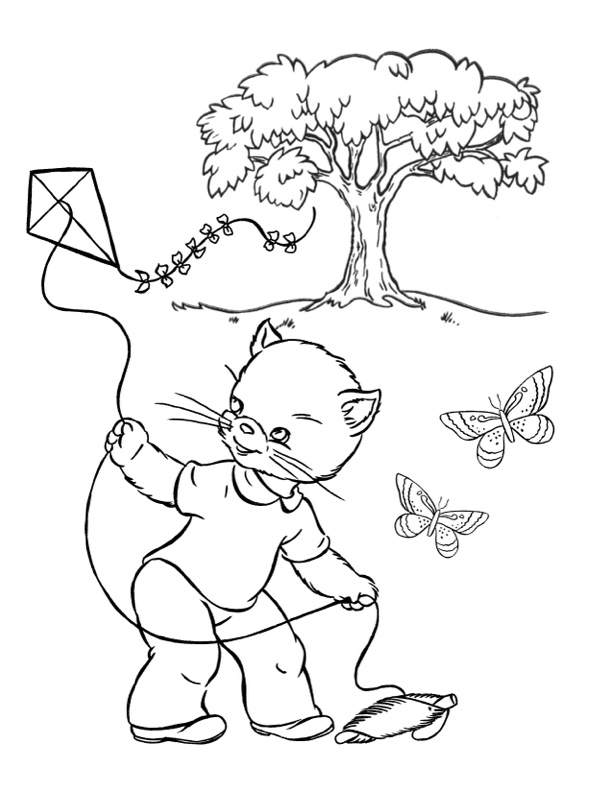 Cat coloring pages
