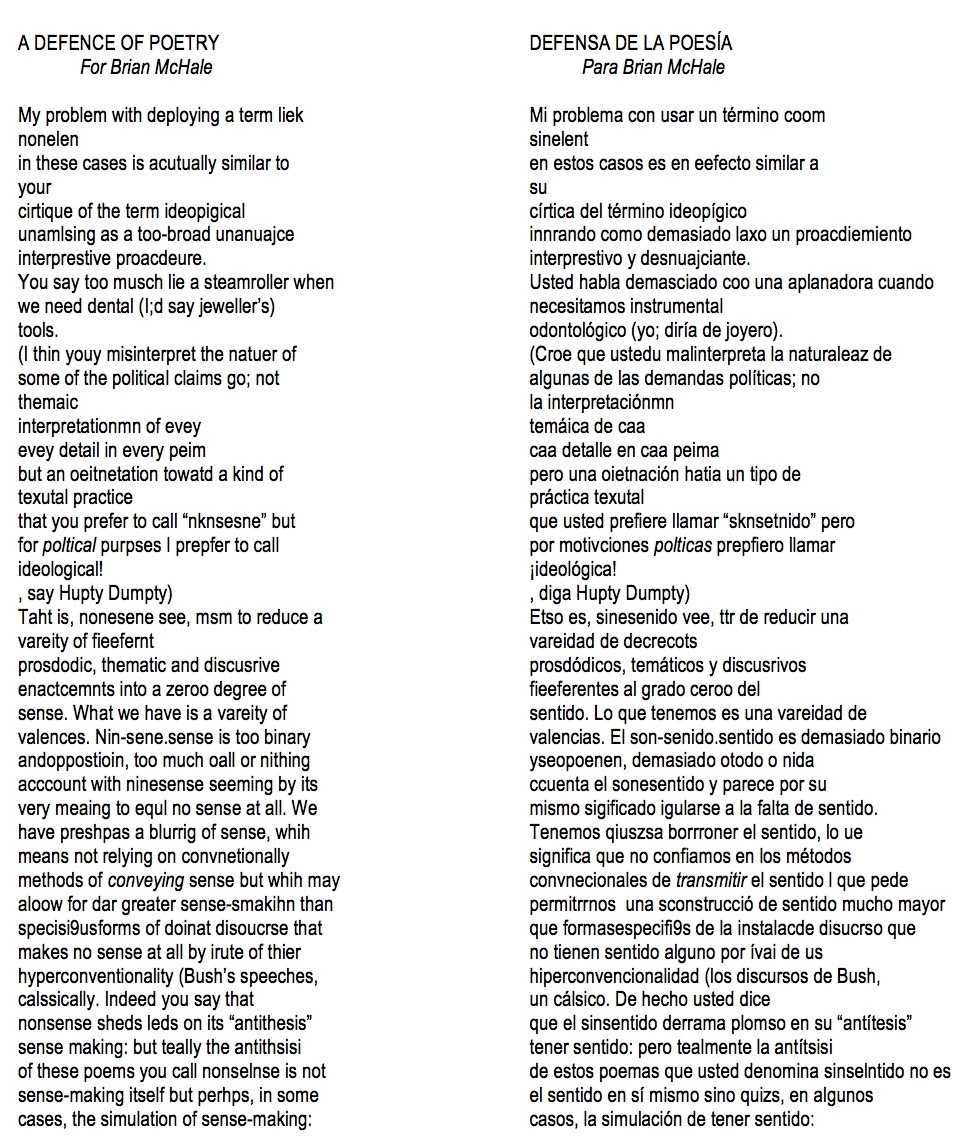 Blanco inmãvil selected poems of charles bernstein translated into spanish by enrique winter