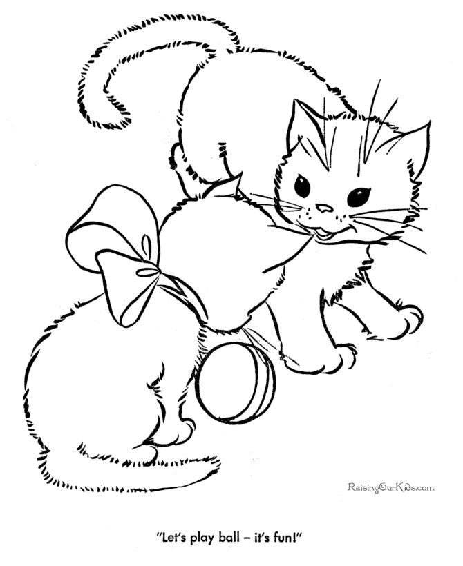 Kitten coloring sheets cat coloring page coloring pages animal coloring pages