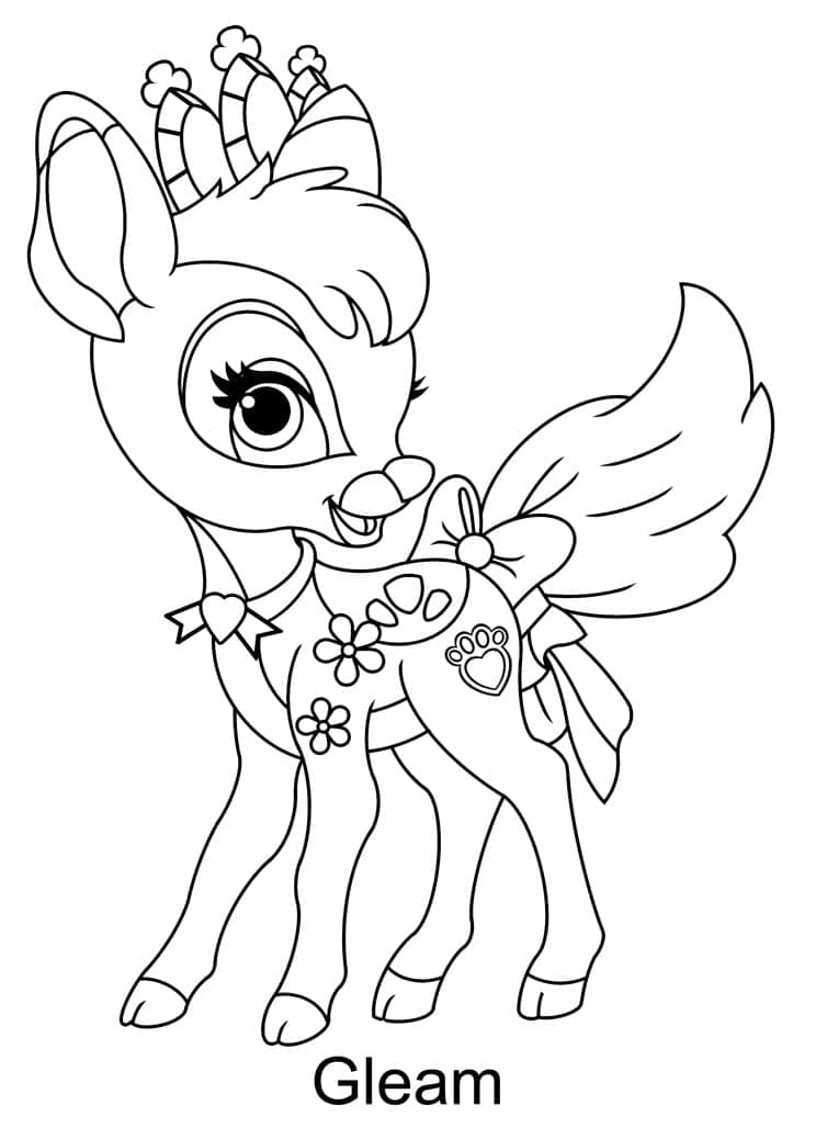 Alora from palace pets coloring page