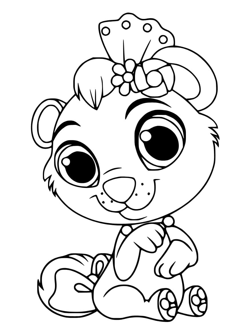 Cubbie from palace pets coloring page
