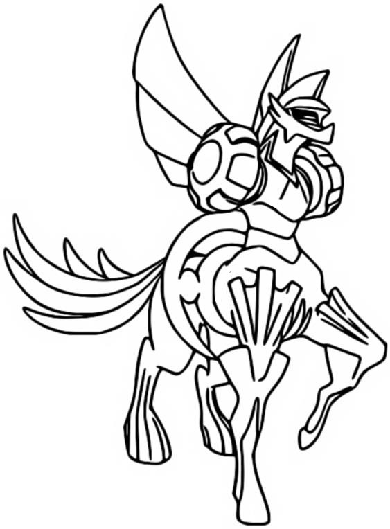Coloring page pokãmon legends arceus palkia origin forme