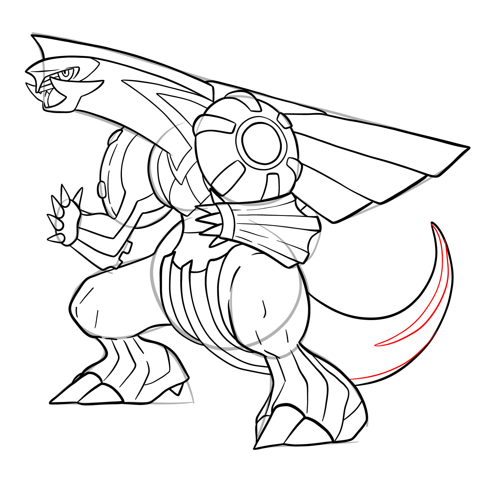 How to draw palkia pokemon