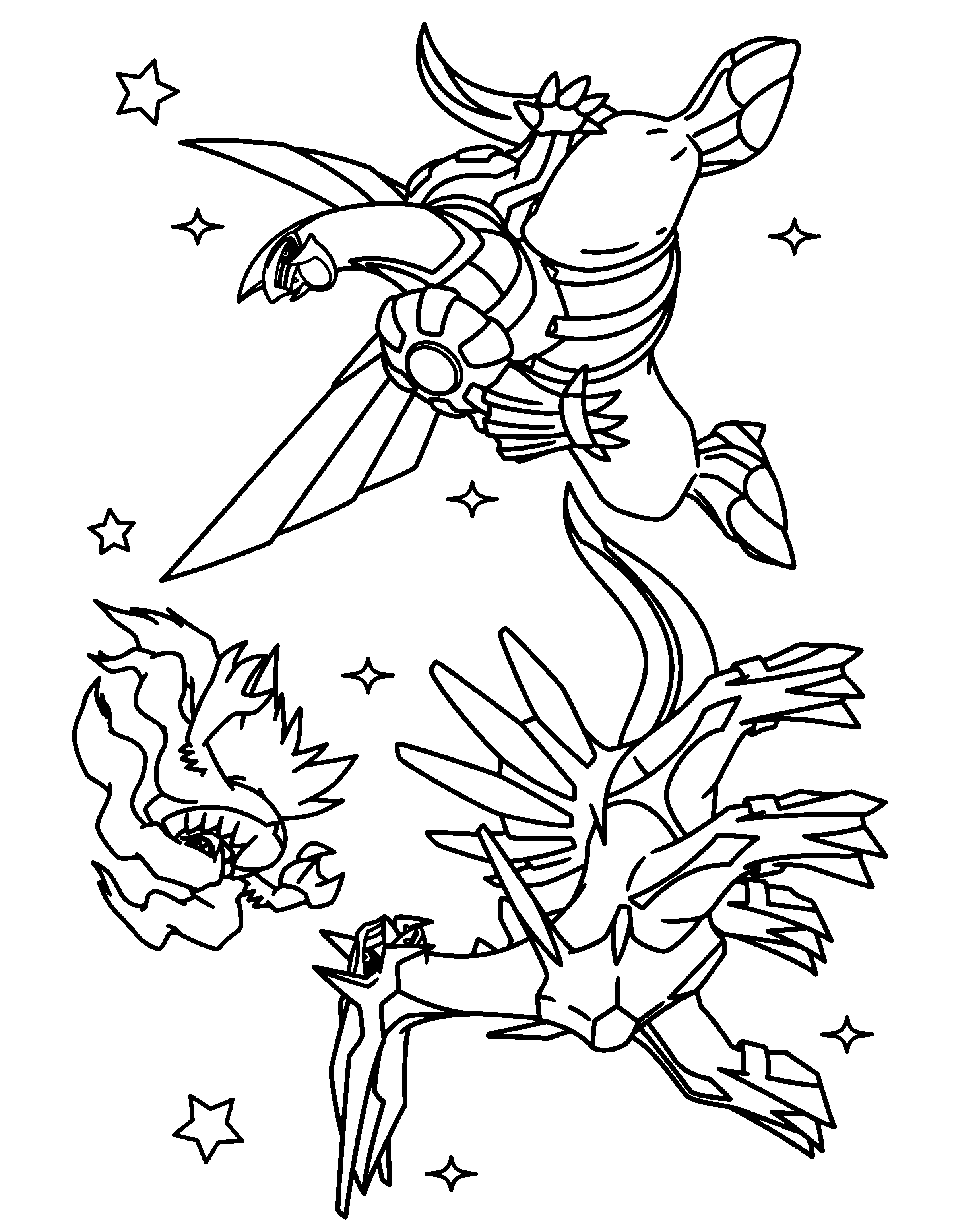 Pokemon kleurplaten dialga