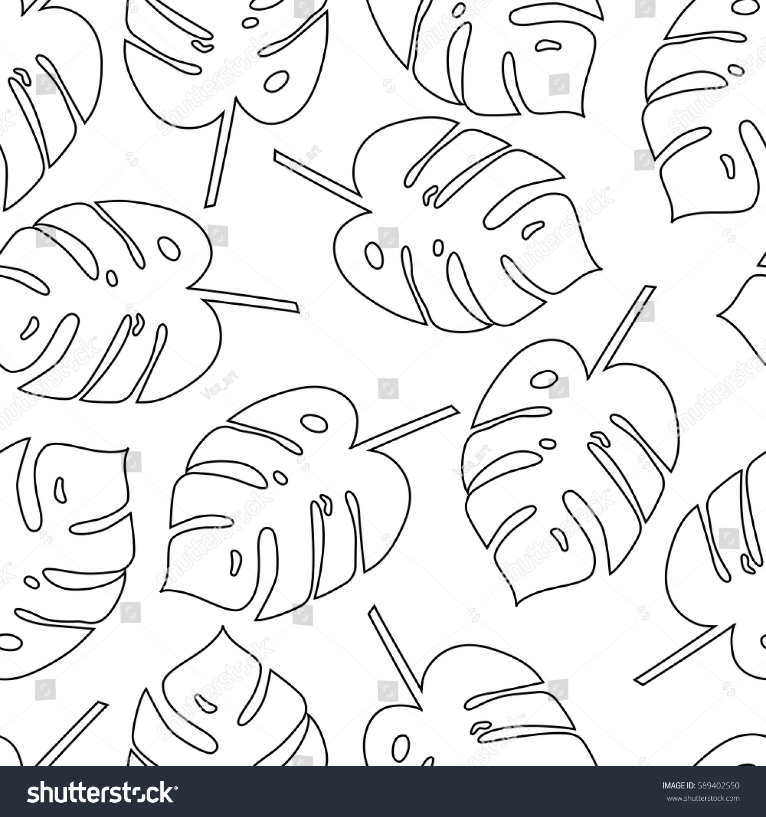 Seamless pattern tropical palm leaves vector stock vector royalty free