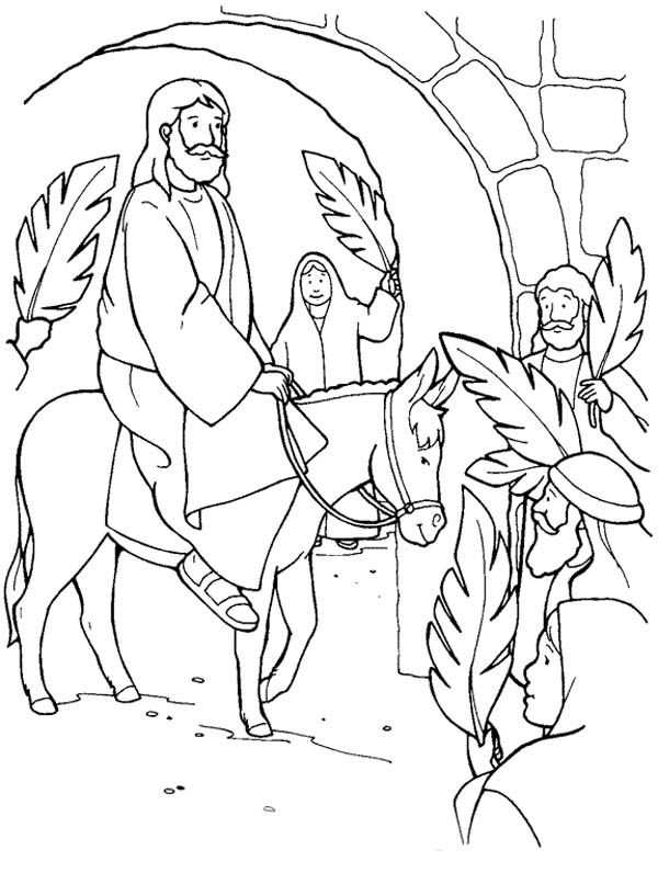 Pin on palm sunday coloring page