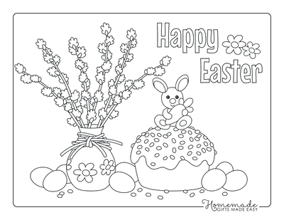 Free easter coloring pages for kids adults