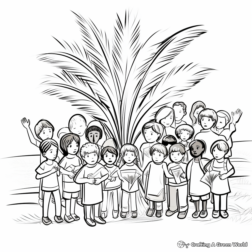 Palm sunday coloring pages