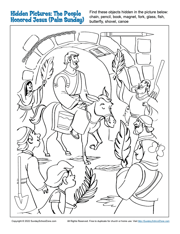 Palm sunday bible activities on sunday school zone